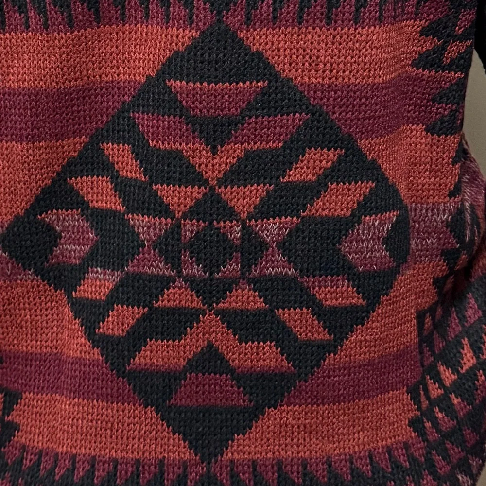 Vintage Southwestern Geometric‎ Acrylic Knit Sweater M 90s
